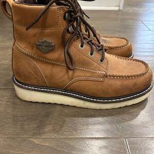 Harley-Davidson Men's Beau Leather Motorcycle Casual Wedge Boots 9.5